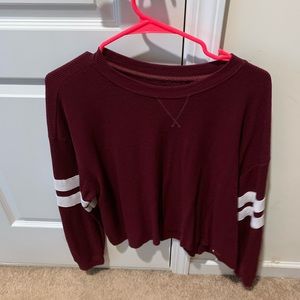 Hollister must have tee (waffle tee crop top)